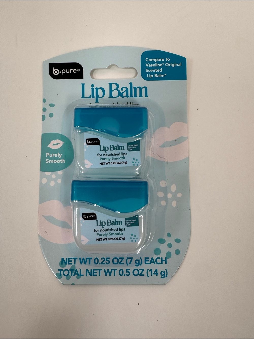 B Pure Lip Balm Purely Smooth For Healthy & Nourished Lips Hydrating Sealed New